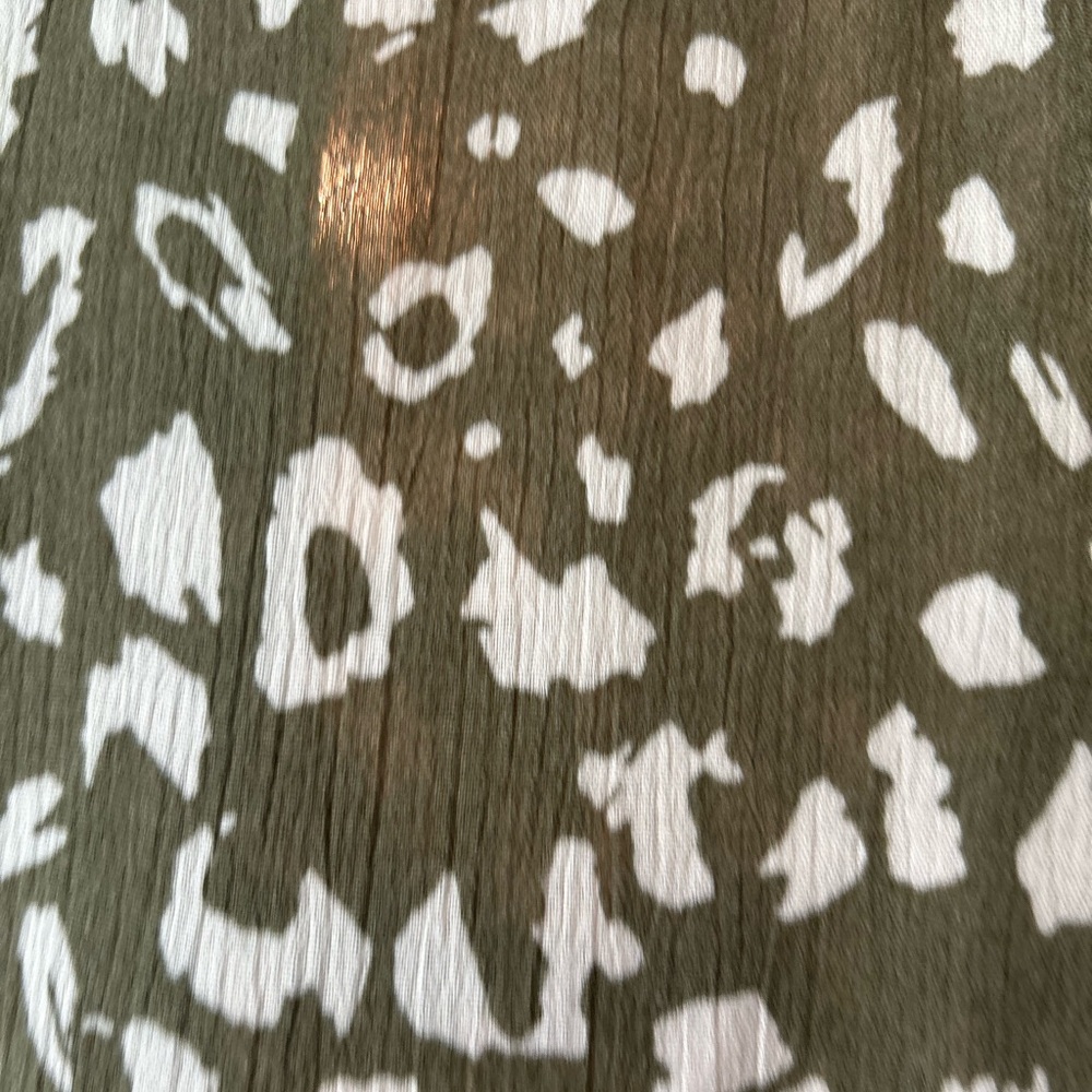 Size XL Olive Green animal print blouse